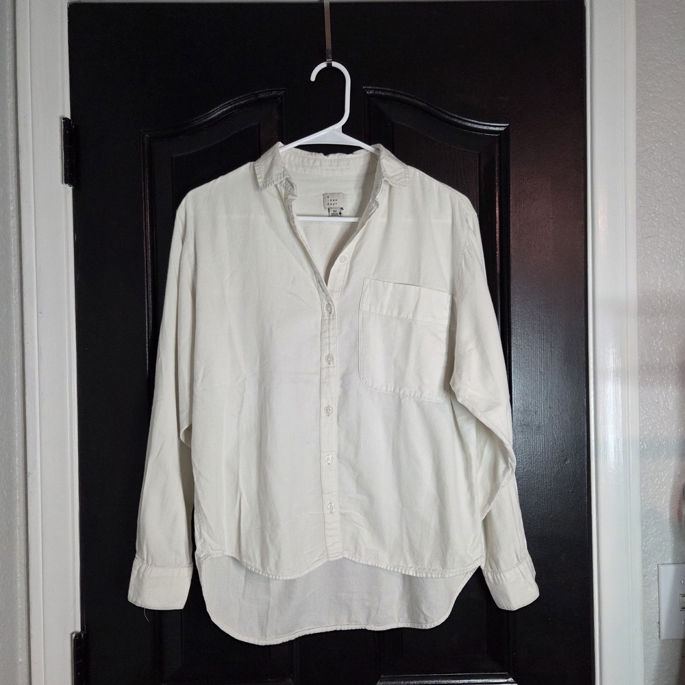 A New Day Cream Button-Up Blouse